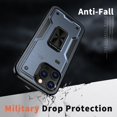 thumbnail image 4 of Case for iPhone 11,Military Grade  [Built-in Kickstand] Magnetic Ring Holder Heavy Duty TPU+PC Shockproof Drop Protection Phone Case for iPhone 11,6.1 inch (Blue), 4 of 11