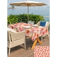 thumbnail image 4 of Outdoor Tablecloth with Umbrella Hole and Zipper, Pink Flowers Rectangle Table Cloth 60x120 Inch Waterproof Tablecloth, Pastoral Floral Leaves Botanical Rustic Picnic Table Cover for Patio Camping, 4 of 7