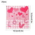 thumbnail image 3 of 20 PCS Pink Heart Paper Napkins, Red Pink Disposable Hand Towels Dinner Napkins, 6.5" x 6.5" Romantic Guest Decorative Paper Napkins for Valentine Anniversary Birthday Wedding Supplies, 3 of 6