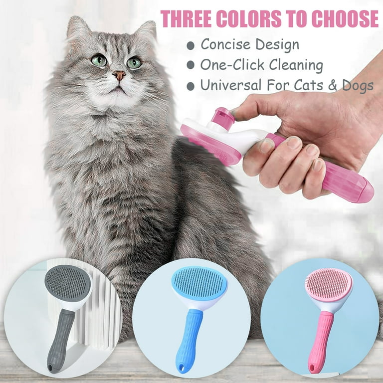 Cat Brush, Dog Self Cleaning Slicker Brush, Pet Shedding Grooming