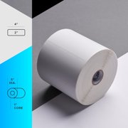 Zebra 4 x 2 in Thermal Transfer Paper Labels Z-Perform 2000T Permanent Adhesive Shipping Labels - 1 in Core - 6 Rolls
