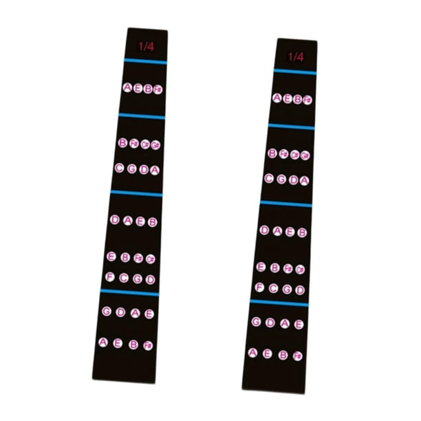 2x pegatinas de guía para dedos, etiquetas adhesivas, pegatinas de notas para diapasón portátil de música para Estilo D
