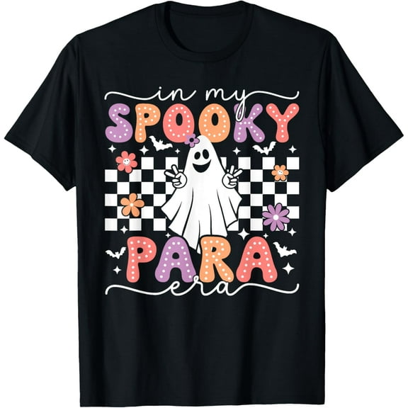 In My Spooky Para Era Retro Ghost Halloween Paraprofessional T-Shirt