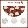 thumbnail image 3 of Rateoe Autumn White Pumpkin Pattern Christmas Tree Skirt with Ties, Christmas Tree Decorations, Farmhouse Christmas Decor Xmas Holiday Decorations-30", 3 of 6