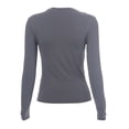 thumbnail image 5 of Womens Long Sleeve Basic Shirts Slim Fit Fall Thermal T-Shirt Crew Neck Trendy Tops (Dark Gray XS), 5 of 5