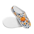 thumbnail image 3 of Lsque Blue Orange Pumpkin fall Pattern Womens Comfort Cotton on Scuff With Memory Foam and Anti-skid Sole Slipper-46/47, 3 of 7