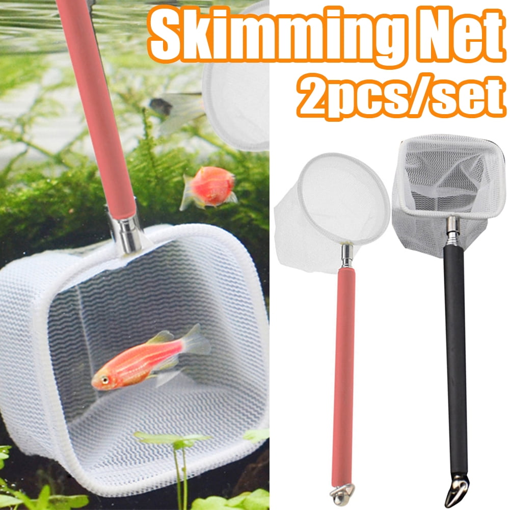 Cheers.US 2 Pcs/Set Fish Net for Fish Tank Deep Mesh Scooper with