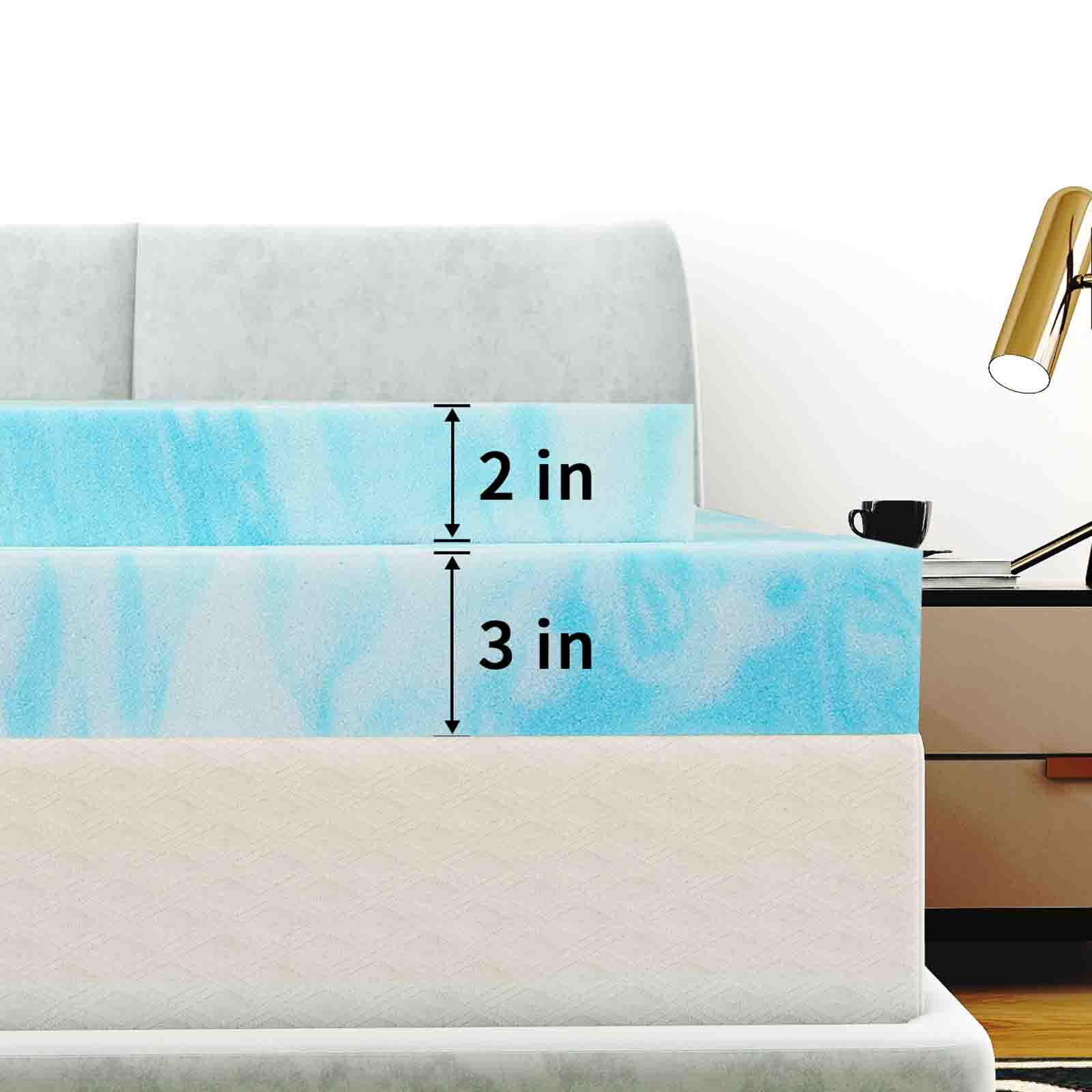 2 Inch SupportRight™ Foam Mattress Topper with TopTight™ Premium