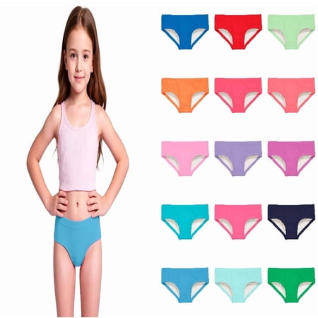 DGMIOCS Girls Swim Bikini Bottoms with Fully Lined UPF 50+ Sun Protection Swimsuit Soft Quick-Dry for Beach Pool Size: 5-6 Years Sky Blue2