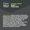 thumbnail image 3 of Dove Men+Care Body + Face Bar Invigorating Formula, Extra Fresh, 3.75 oz 2 Bars, 3 of 4