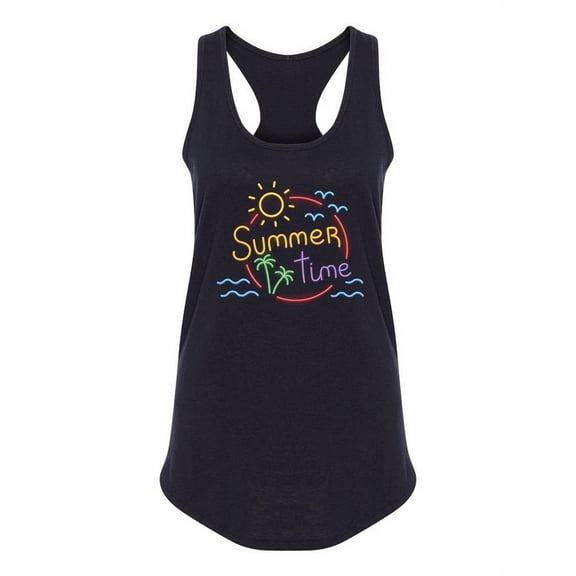 Summer Time Neon Design Tank Women -Image by Shutterstock, Female Medium