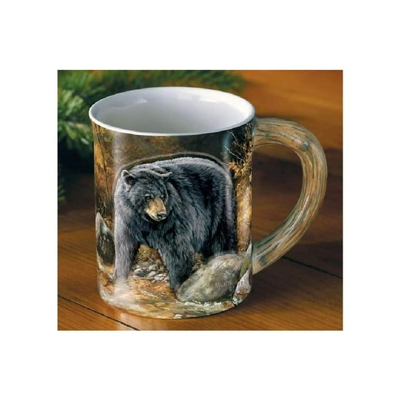 Wild Wings Sculpted Mug Autumn Streamside Bear