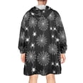 thumbnail image 2 of Halloween Spider Web Black Wearable Blanket Hoodie, Flannel Oversized Wearable Hooded Blanket with Sleeves & with Sleeves & Pockets, Soft Cozy Gifts Ideas for Reading Watching TV and Relaxi, 2 of 6