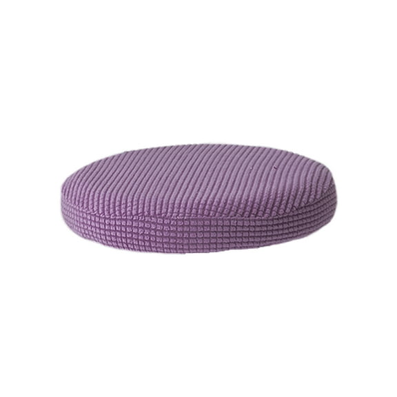 Round Bar Stool Cushion Elastic Stretchy Seat Protective Case Removable Chair Cover for Hotel Party Office (Light Purple 30-38cm in Diameter)