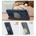 thumbnail image 6 of SURITCH Phone Case for Samsung Galaxy S25 FE, Magnetic Protective Cover with Camera Cover and Adjustable Metal Kickstand, Dark Blue, 6 of 9