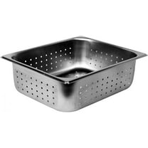 TrueCraftware- Half Size 4" Deep Perforated Stainless Steel Anti-Jamming Steam Pan 24 Gauge- Steam Food Pan Anti-Jam Steam Table Hotel Pan for Restaurant Family Events Personal Catering Use