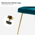 thumbnail image 4 of Modern Velvet Accent Chair Upholstered Small Vanity Chair Bedroom Living Room Teal, 4 of 11
