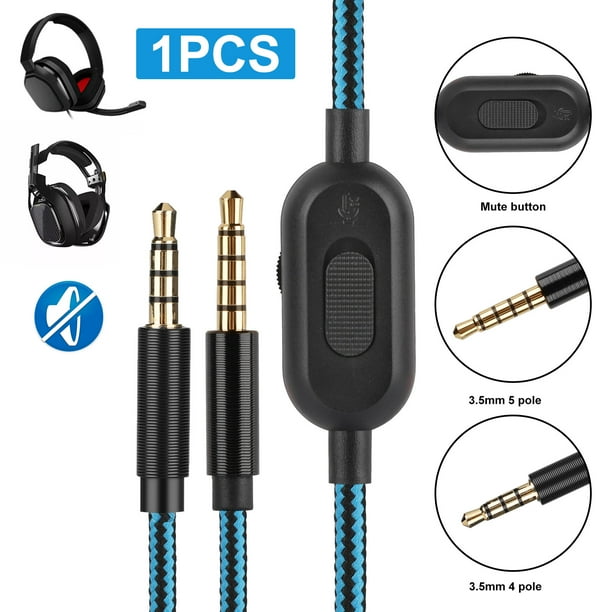 Eeekit Replacement Headsets Cord Audio Cable For Astro 0 A30 A10 Gaming Headsets Xbox One Playstation 4 Ps4 Controller Pc Most Smartphones Astro A10 0 Cord Inline Mute Cable 2pcs 1pc 6 5ft Walmart Com