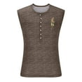 thumbnail image 5 of Nnhblu Mens Tank Tops Round Neck Sleeveless Fitness Graphic T Shirts for Men Brown XXL, 5 of 5