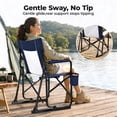 thumbnail image 3 of Alvantor Outdoor Folding Rocking Camping Chair, Portable Mesh Lawn Chairs with Comfortable Mesh Backrest, Waterproof Armrests and Sturdy Frame, 3 of 7