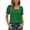 Green, variant on Women's Square Neck Puff Sleeve Tee, Casual Loose Fit Ruffle Short Sleeve Top for Summer Daily & Beach Wear, 1PC, S-XXL
