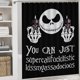 thumbnail image 5 of Juego de 4 cortinas de ducha de Jack Skellington con alfombrillas antideslizantes, tapa de inodoro y alfombrilla de baño, cortina de ducha impermeable con decoración de dibujos animados para baño con, 5 of 8