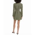 thumbnail image 2 of Toccin womens  Mallory Strong Shoulder Button Front Wool-Blend Dress, 2, Black, 2 of 3