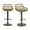 Green, variant on Homefun Rattan Bar Stools Set of 2 Adjustable Height 360 Swivel Low Back Stools with Footrest Breathable Linen Cushions