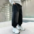 thumbnail image 6 of Spazoro Boys Jeans, Wide Leg Elastic Waist Fashion with Pockets Baggy Denim Pants Black Size 5-15, 6 of 7