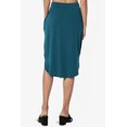 thumbnail image 2 of Jupe Midi Extensible en Jersey avec Cordon de Serrage et Ourlet Dauphin pour Femmes, 2 of 7
