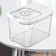 thumbnail image 4 of Seau Alimentaire Maison Entièrement Fermé Boîte à Riz Scellée Réservoir de Stockage de Riz (Blanc S), 4 of 9