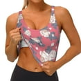 thumbnail image 3 of Yiaed Rose Flowers Print Ladies Waistcoat Women Sports Vest Vest Sports Women Sports Top Yoga Vest for women-Large, 3 of 8