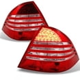 thumbnail image 6 of AKKON - For Mercedes Benz W220 S Class Red Clear Lens Rear Tail Lights Brake Lamp Replacement Pair Left + Right, 6 of 6