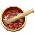 thumbnail image 2 of Brass Singing Bowl for Meditation & Sound Healing | Traditional Tibetan Style | Deep Resonance | Ideal for Yoga, Mindfulness & Spiritual Use (6 inch), 2 of 4