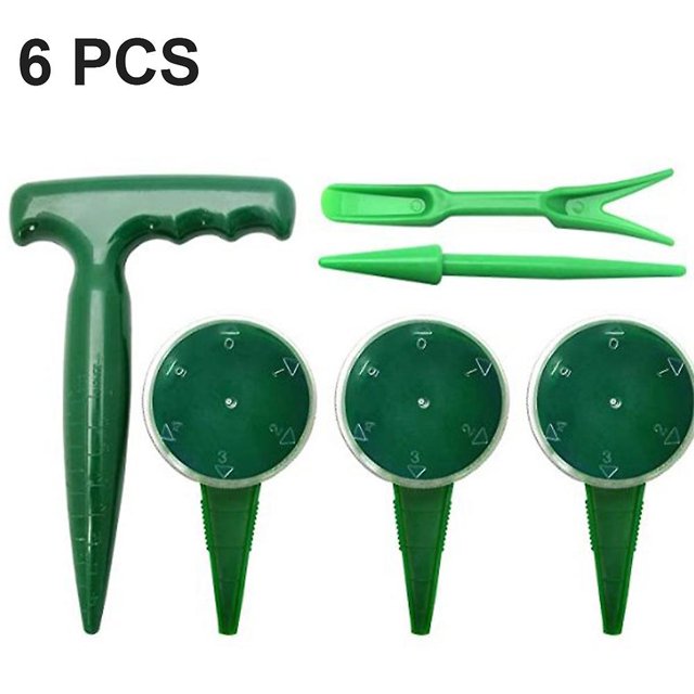 1 juego/6 piezas de herramientas de jardinería, sembradora de plantas, perforadora de trasplantadora, herramienta ajustable para sembrar flores de jardín compatible con en Afortunado Sencillez