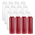 thumbnail image 2 of Restaurantware-8 Ounce Juice Bottles, 100 Disposable Clear Bottles With Caps - White Plastic Caps Included, Round, Clear Plastic Bottles For Juicing, Perfect For Juice Shops, Cafes And More, 2 of 5