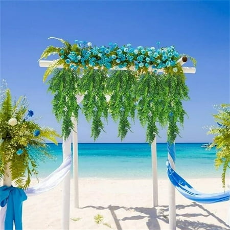 

Dyfzdhu 48inch/120cm Artificial Greenery Fern Rattan Hanging Vine Outdoor Plastic Vines For Jungle Party Decorations Supplies