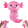 thumbnail image 1 of Pelota antiestrés Squishies de ajolote EQOA, juguete fidget rosa, 1 of 5
