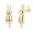 Gold, variant on Hanging Cat Kitty Stud Earrings for Women Sterling Silver Ginger Lyne Collection