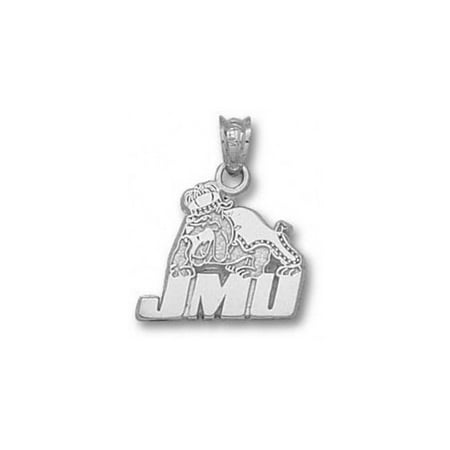 NCAA - James Madison Dukes Sterling Silver 1/2" ''JMU'' Bulldog Pendant