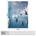 thumbnail image 4 of Nawypu Flannel Throw Blanket Penguins On The Iceberg Print Blanket Lightweight Soft Couch Blanket Warm Cozy Plush Blanket for Bed Couch Sofa Chair, 4 of 6