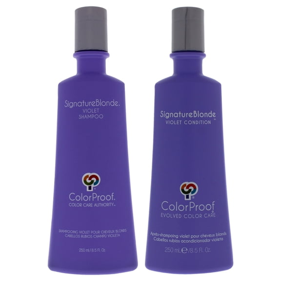ColorProof Signature Blonde Violet Shampoo and Conditioner 2 Pc Kit - 8.5oz Shampoo, 8.4oz Conditioner