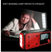 Kaito KA368 Digital Solar Crank AM FM NOAA Weather Radio with Flashlight Red
