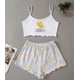 thumbnail image 1 of Hot Women's Sleepwear Cute Cartoon Print Short Set Pajamas for Women Pajama Set Sweet Short Sleeve V-Neck & Shorts Summer Pijama, 1 of 4