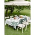 thumbnail image 4 of Outdoor Tablecloth with Umbrella Hole for Patio/Picnic/Party/Camping, Sage Green Coastal Waterproof Table Cloth Rectangle Table Cover Washable, Starfish Shell Coral Summer Beach Ocean (60"x 84"), 4 of 9
