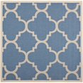 thumbnail image 1 of Safavieh Courtyard Tapis Bleu Intérieur Extérieur - Carré 5 Pieds3 Pouces, 1 of 5