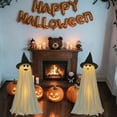 thumbnail image 6 of Halloween Decorations Indoor Outdoor, 2 Pack Light Up Spooky Ghost with Pumpkin Halloween Tabletop Decor, Indoor Cute Party Ghosts Decorations for Table/Home/Room/Fireplace/Kitchen/Porch/Yard, 6 of 9