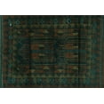 thumbnail image 1 of Ahgly Company Machine Washable Indoor Rectangle Persian Turquoise Blue Traditional Area Rugs, 7' x 10', 1 of 4