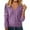 Purple, variant on Women's V Neck Sweater, Fluffy Soft Velvet Touch Pullover, Embossed Design Knit Top, Long Sleeve Casual Pullover, Solid Color Fall Winter Top, Everyday Wear Sweater Beige L