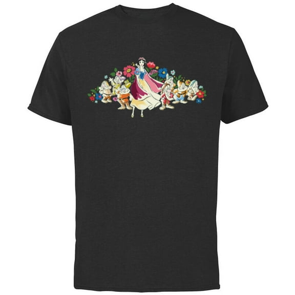 Disney Snow White & The Seven Dwarf's 85th Anniversary - Short Sleeve Cotton T-Shirt for Adults - Customized-Black
